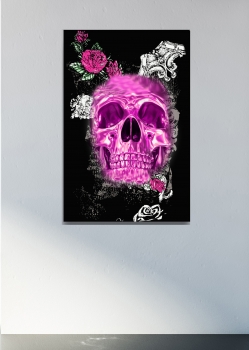 Wandbild Skull Style Totenkopf Tattoo Kunstdruck Deko Wandbilder Bilder #171