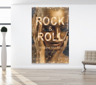 Wandbild Rock & Roll Style Face Kunstdruck Deko Wandbilder Bilder #192
