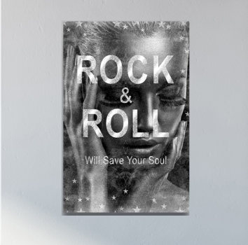 Wandbild Rock & Roll Style Face Kunstdruck Deko Wandbilder Bilder  #193