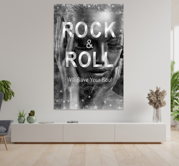 Wandbild Rock & Roll Style Face Kunstdruck Deko Wandbilder Bilder  #193